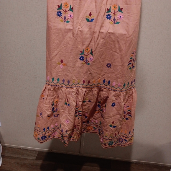 Anthropologie Amber Embroidered Maxi Dress Sz M  by Payal Pratap - Picture 8 of 9